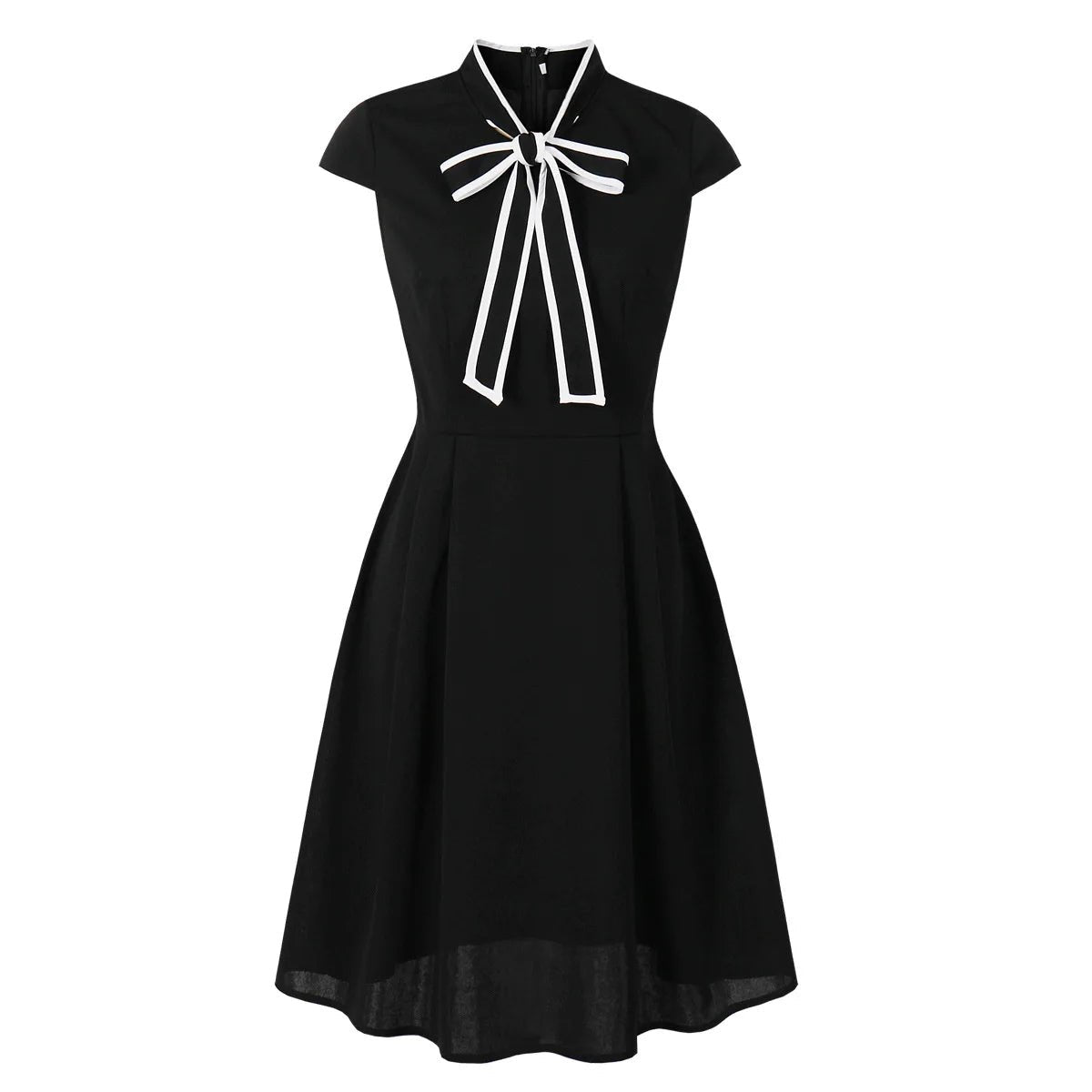 Années 60 Robe Évasée Contrastée Hepburn - Ma Penderie Vintage