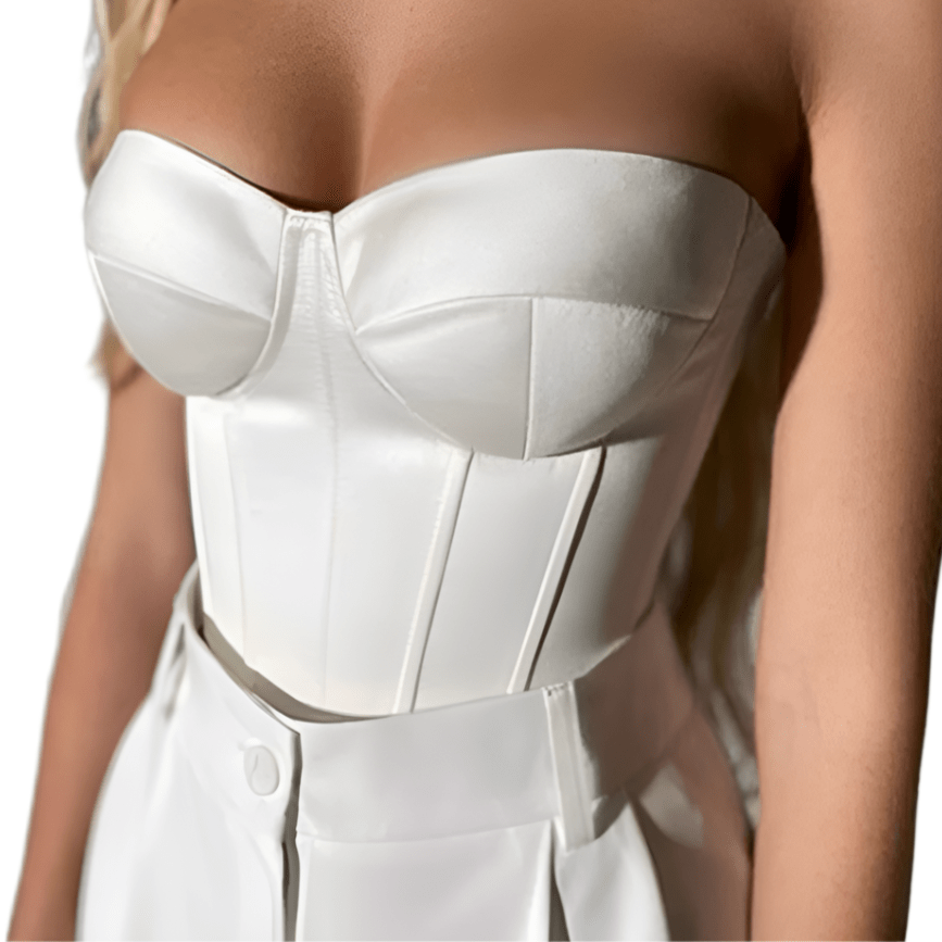 Années 80 Bustier De Soirée Satin Pin Up - Ma Penderie Vintage