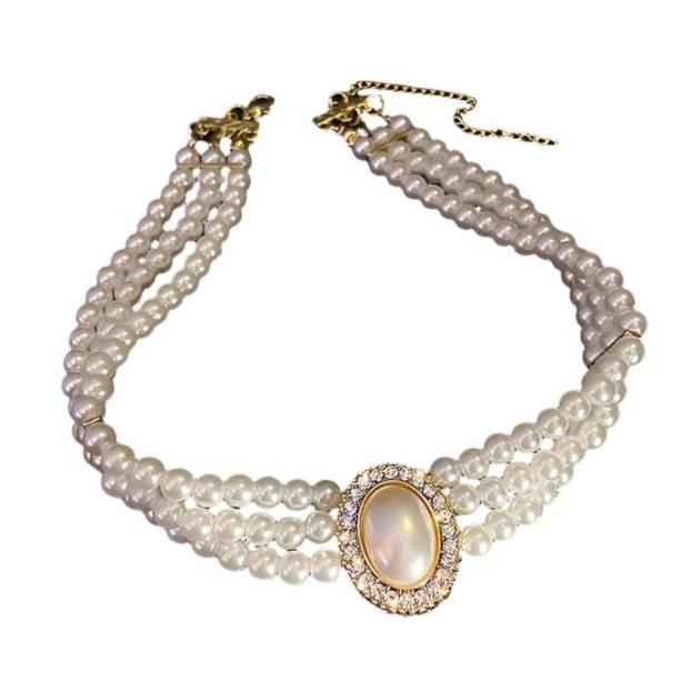 Années 80 Collier de Perles Ras De Cou Diana - Ma Penderie Vintage