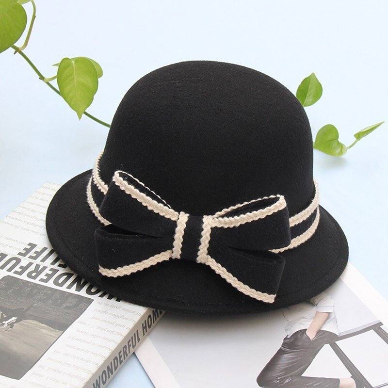 Années 60 Chapeau Derby Rétro Noeud Bicolore - Ma Penderie Vintage