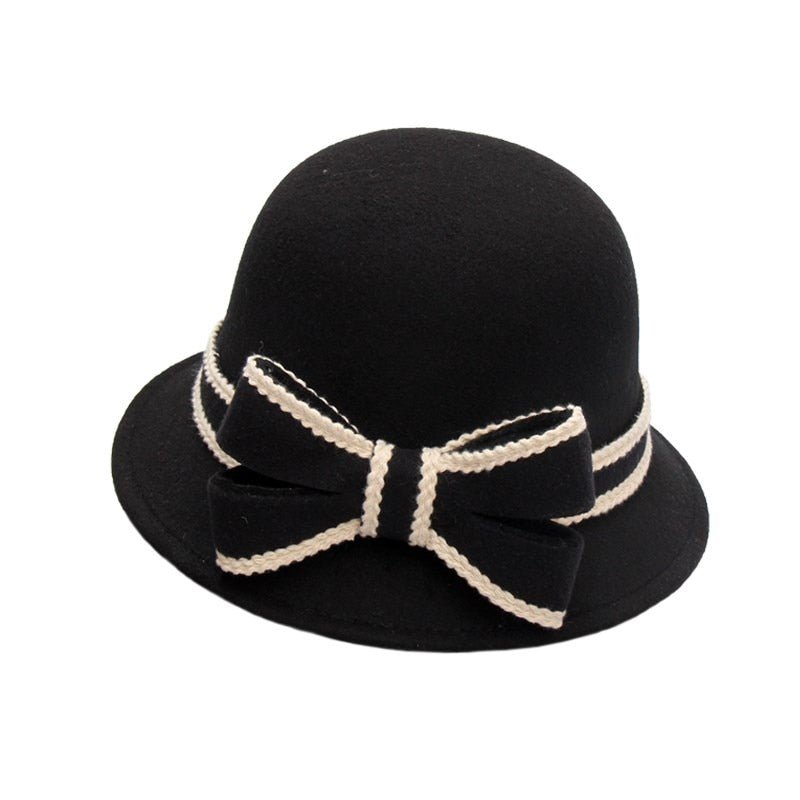 Années 60 Chapeau Derby Rétro Noeud Bicolore - Ma Penderie Vintage