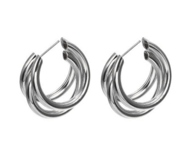 Années 60 Boucles D'Oreilles Triple Vintage - Ma Penderie Vintage