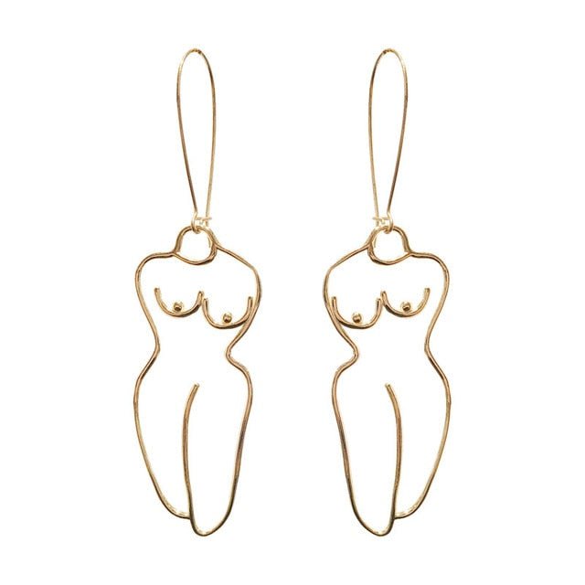 Années 60 Boucles d'oreilles Corps Picasso - Ma Penderie Vintage