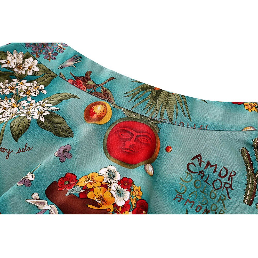 Années 50 Jupe Cercle Imprimée Frida - Ma Penderie Vintage