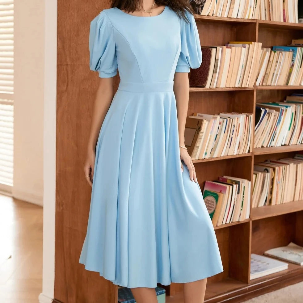 <tc>1960's</tc> Classic Flared Dress <tc>M</tc>Balloon Hips