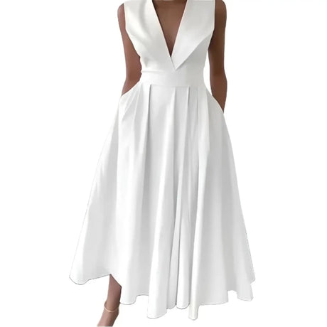 Années 70 Robe Évasée Sans Manches Vintage Américain - Ma Penderie Vintage