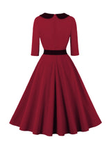 - <tc>1960's</tc> Two-tone Retro Trapeze Dress