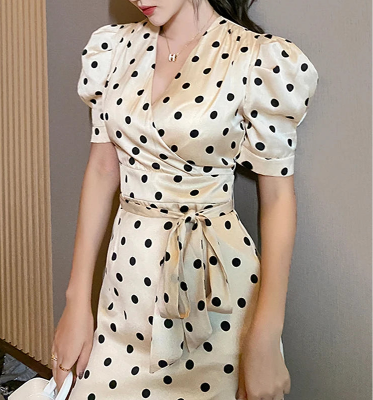 Années 50 Robe Du Soir À Pois Monroe - Ma Penderie Vintage