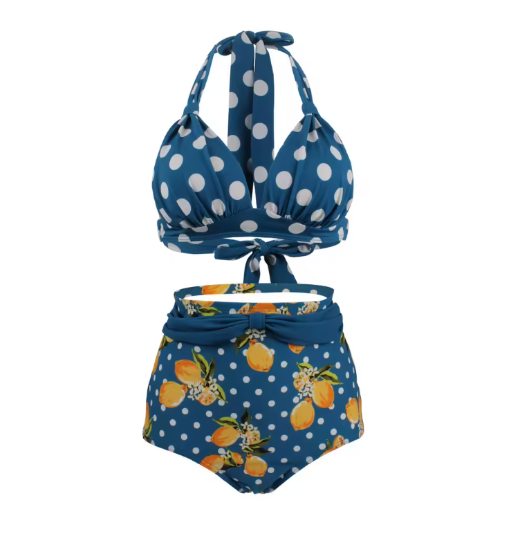<tc>Años 60</tc> Traje de baño retro lolita