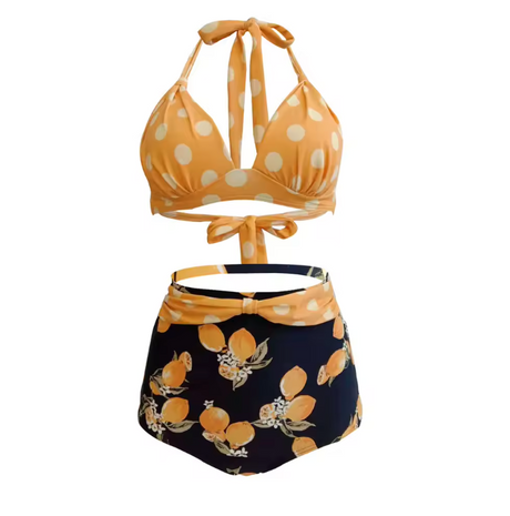 <tc>Años 60</tc> Traje de baño retro lolita