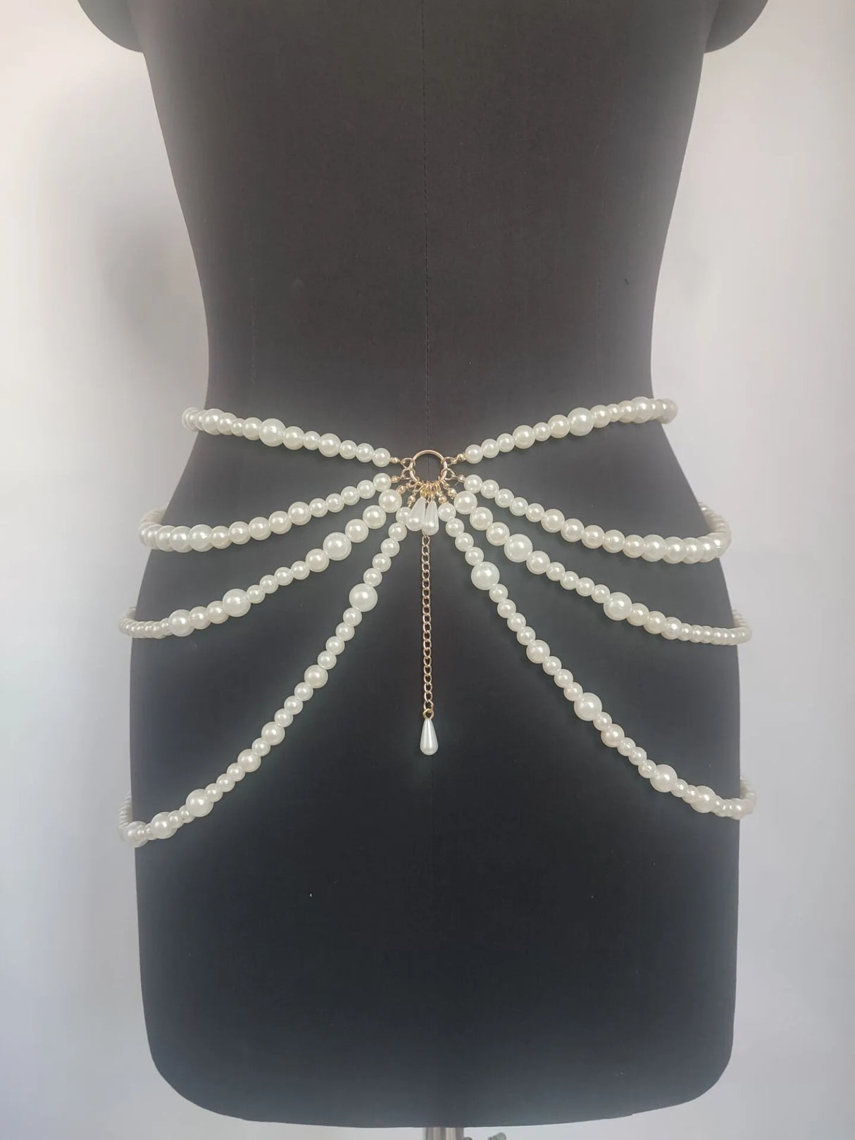 Années 80 Ceinture 4 Rangs de Perles Fantaisie Cambon - Ma Penderie Vintage