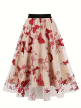 <tc>1950's</tc> Dita Retro Butterfly Embroidery Skirt