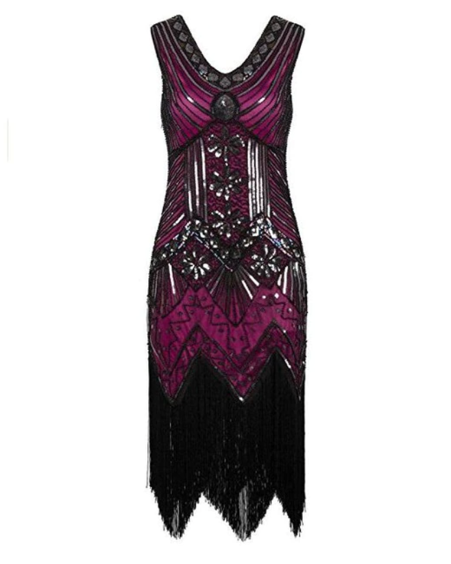 Années 20 Robe de Soir Sequin Rétro Gatsby Le Magnifique