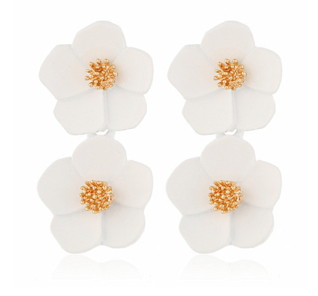 Années 60 Boucle d'Oreilles Fleur Pendantes Rétro - Ma Penderie Vintage