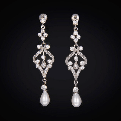Années 20 Boucles d'oreilles Perle Art Nouveau - Ma Penderie Vintage