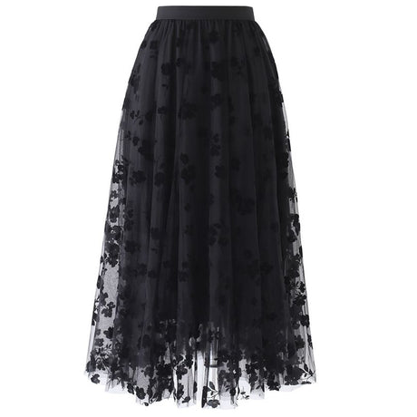 Années 40 Jupe Tulle Motif Floral Vintage - Ma Penderie Vintage