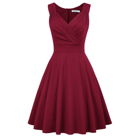 Années 50 Robe Évasée Pin Up Sans Manches - Ma Penderie Vintage
