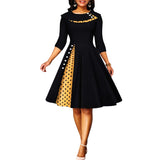 <tc>1950's</tc> Retro Polka Dot Cocktail Dress