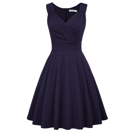 Années 50 Robe Évasée Pin Up Sans Manches - Ma Penderie Vintage