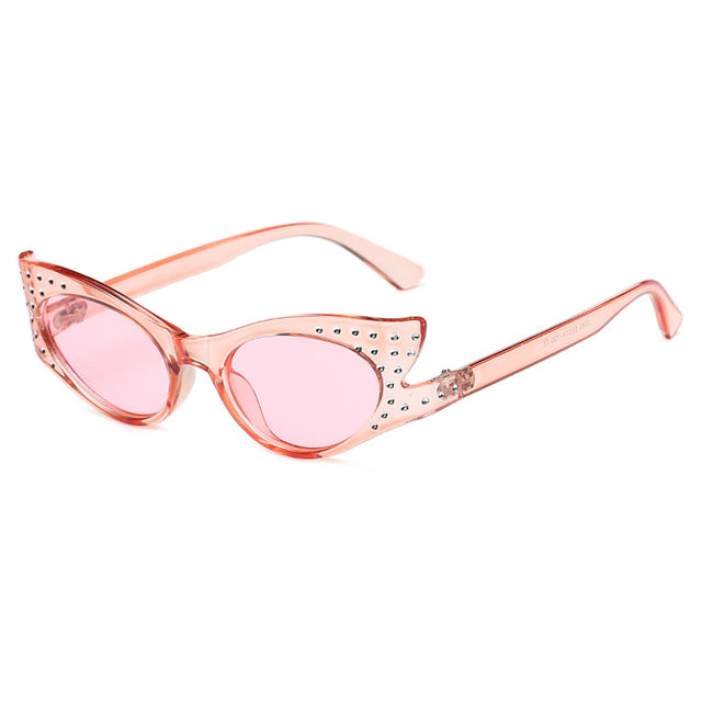 Années 60 Lunettes De Soleil Studs Cat Eye