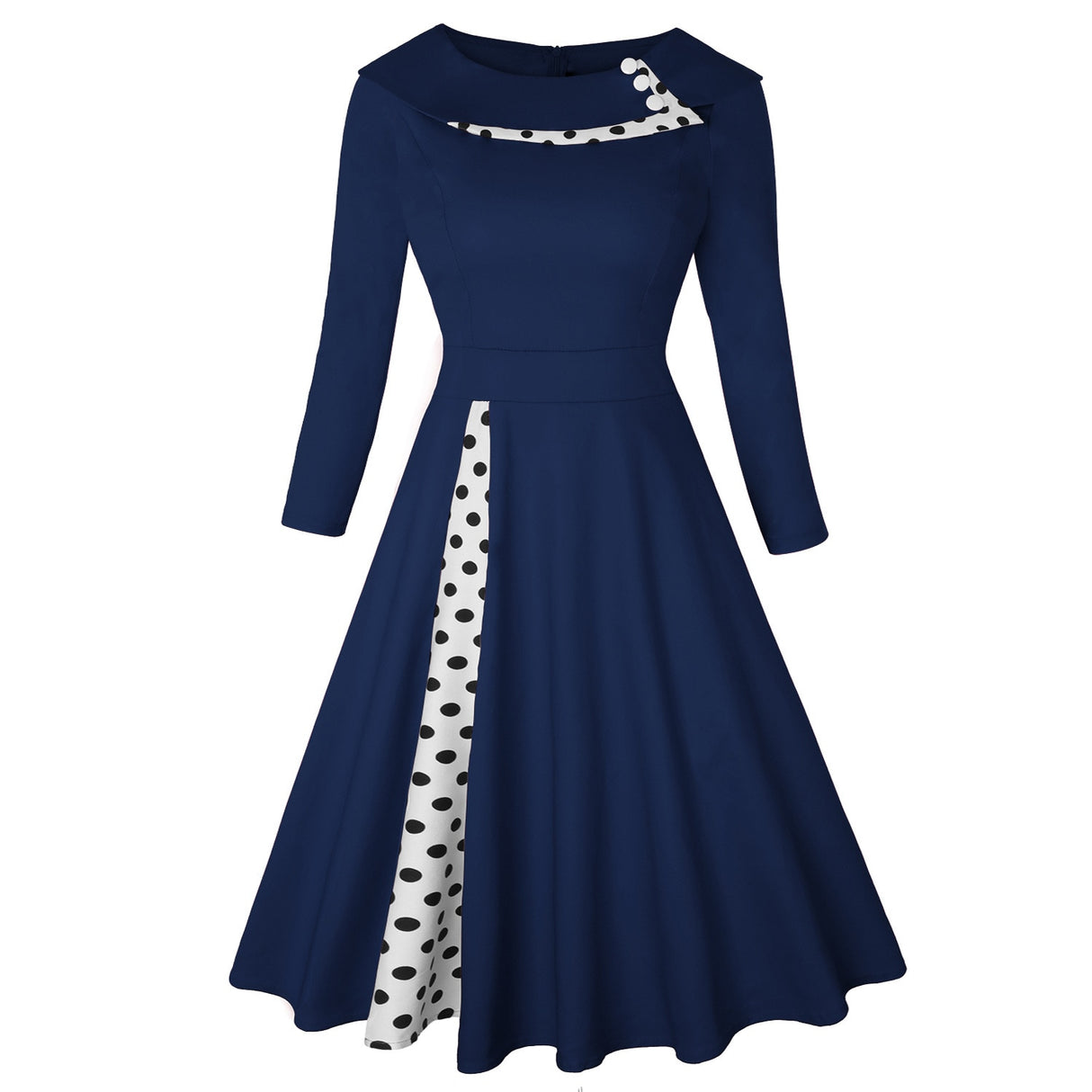 <tc>1950's</tc> Retro Polka Dot Cocktail Dress