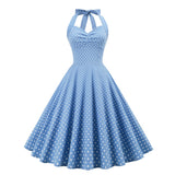 <tc>1950's</tc> Polka Dot Print Pin Up Trapeze Dress