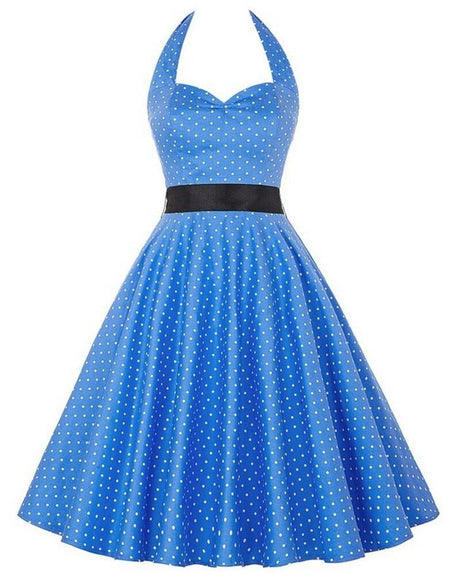 Années 50 Robe Dos Nu Pin Up Imprimée pois - Ma Penderie Vintage