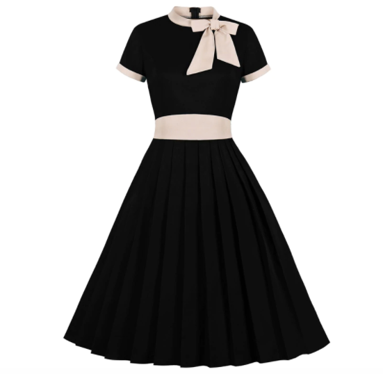 <tc>1940's</tc> Retro Vintage Bow Dress