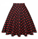 <tc>Años 50</tc> Falda circular de lunares <tc>Pin Up</tc>