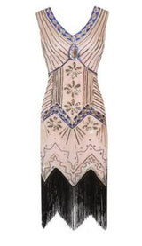 <tc>1920's</tc> Retro Gatsby Sequin Evening Dress <tc>L</tc>e <tc>M</tc>beautiful