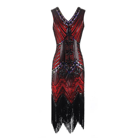 <tc>1920's</tc> Retro Gatsby Sequin Evening Dress <tc>L</tc>e <tc>M</tc>beautiful