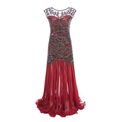 Années 30 Robe de Soirée Longue Sequins Gatsby - Ma Penderie Vintage