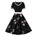 Années 60 Robe Évasée Fleurs Rock A Billy - Ma Penderie Vintage