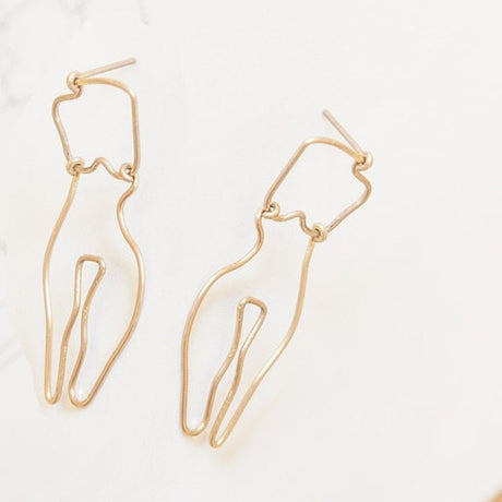 Années 60 Boucles d'oreilles Corps Picasso - Ma Penderie Vintage