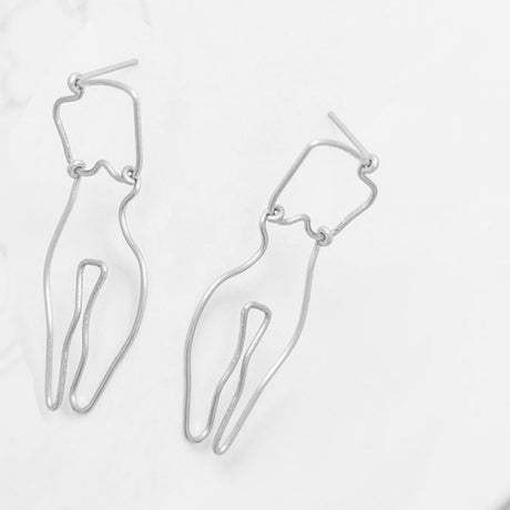 Années 60 Boucles d'oreilles Corps Picasso - Ma Penderie Vintage
