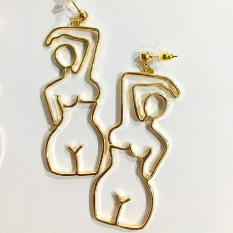 Années 60 Boucles d'oreilles Corps Picasso - Ma Penderie Vintage