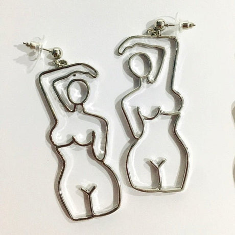 Années 60 Boucles d'oreilles Corps Picasso - Ma Penderie Vintage