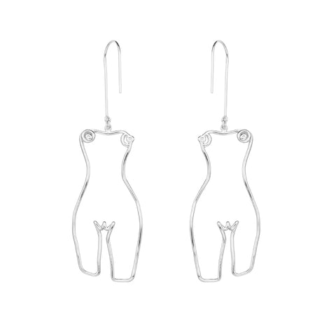 Années 60 Boucles d'oreilles Corps Picasso - Ma Penderie Vintage