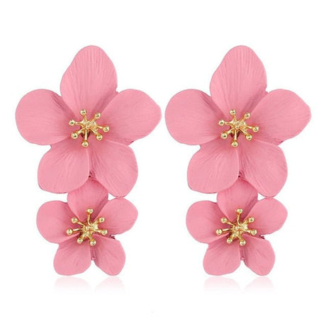 Années 60 Boucle d'Oreilles Fleur Pendantes Rétro - Ma Penderie Vintage