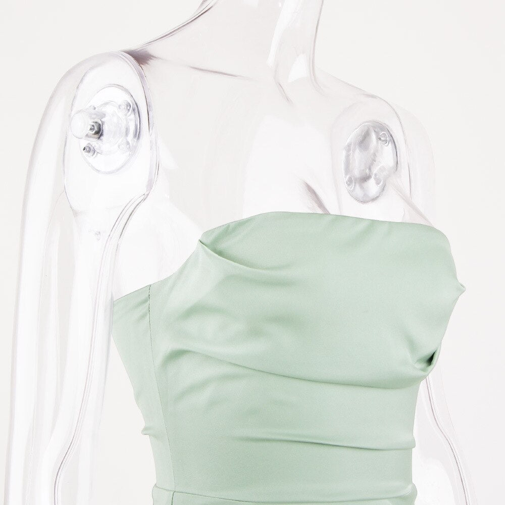 Années 50 Robe De Soirée Bustier Hepburn Vert - Ma Penderie Vintage