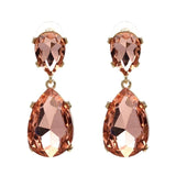 Années 50 Boucles d'Oreilles Rétro Strass Monaco Rose - Ma Penderie Vintage