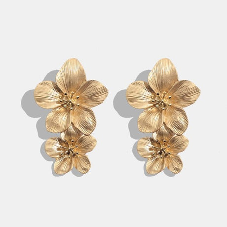Années 60 Boucle d'Oreilles Fleur Pendantes Rétro - Ma Penderie Vintage