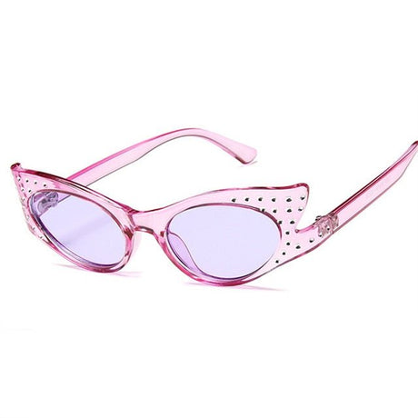 Années 60 Lunettes De Soleil Studs Cat Eye - Ma Penderie Vintage