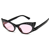 Années 60 Lunettes De Soleil Studs Cat Eye