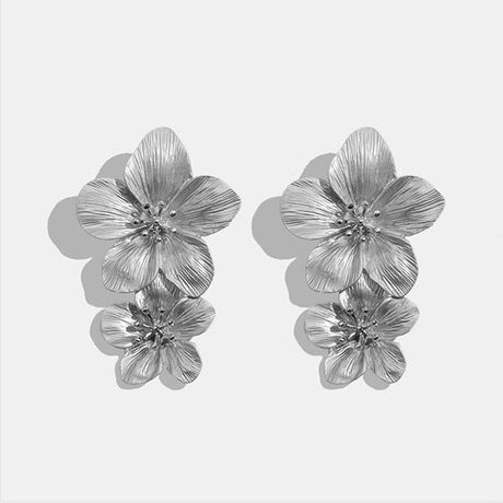 Années 60 Boucle d'Oreilles Fleur Pendantes Rétro - Ma Penderie Vintage